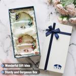 Floral Glass Tea Cups with Spoons - Set of 2