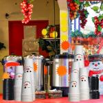 120 Pcs Christmas Snowman Paper Cups for Drinks