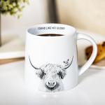 Highland Cow and Mouse Coffee Mug 17 Oz