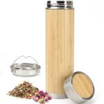 Bamboo Tea Infuser and Insulated Travel Mug