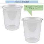 EIKS 2 Pack Crystal Clear Drinking Glasses