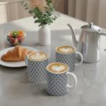 Modern 11 oz Geometric Ceramic Coffee Mug