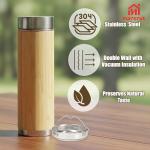 Bamboo Tea Infuser and Insulated Travel Mug