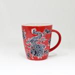 Tokyo-Inspired Red Dragon Ceramic Coffee Mug