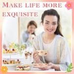 Set of 4 Vintage Flower Cappuccino Cups