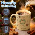 Holiday Greenery Christmas Coffee Mug 11oz