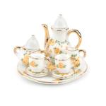 Miniature Flower Pattern Tea Cup Set 8 Pcs