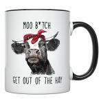 YouNique Designs Cow Coffee Mug, 11 Ounces