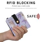 Lavender Teacup Pattern RFID Wallet for Women