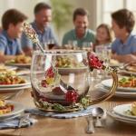 Flower Glass Tea Cup with Spoon - Perfect Gift