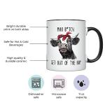 YouNique Designs Cow Coffee Mug, 11 Ounces