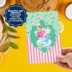 24 Pack Cute Tea Cup Note Cards with Envelopes