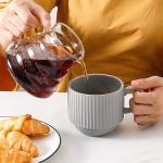 Stackable Ceramic Coffee Mugs Set of 4