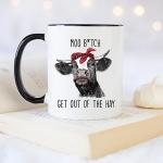 YouNique Designs Cow Coffee Mug, 11 Ounces