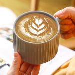 Stackable Ceramic Coffee Mugs Set of 4