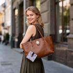 Lavender Teacup Pattern RFID Wallet for Women