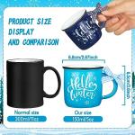 Suttmin Hello Winter Snowman Mini Coffee Mugs Set of 6 Let It Snow Snowflake Mini Cups Tiered Tray Decor for Xmas Winter Holiday Kitchen Coffee Bar Decorations Housewarming Gift