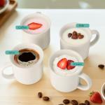 MEBRUDY Ceramic Coffee Mugs Set of 4, 12 oz White Coffee Mug with Handle Microwave and Dishwasher Safe for Coffee, Hot Tea, Juice, Milk