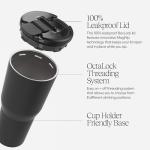 BrüMate Nav 25oz 100% Leak Proof Insulated Travel Tumbler with Magnetic BevLock™ Lid - Double Wall Cup-Holder Friendly Stainless Steel Mug (Dark Aura)