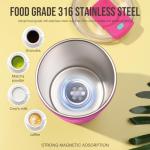 hatisan Self Stirring Coffee Mug With Lid Electric High Speed Self Stirring Mug 400ml Rechargeable Detachable Stainless Steel Self Stirring Cup for Coffee, Milk, Cocoa Christmas Gift(Rose red)