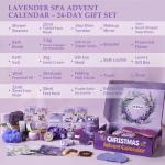 Advent Calendar 2025 Adult Women -24 Days of Christmas Advent Calendar for Mom, Wife, Girlfriend, Sister, Her - Lavender Spa Gifts Basket Set Includes Coffee Mugs, Scented Candle, Bath Salt, Soap