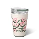 Swig Life 18oz Party Cup, Stackable Insulated Travel Coffee Tumbler with EZ Slider Lid, Cup Holder Friendly Travel, Stainless Steel 18 oz Tumbler, Reusable Coffee Mug (Sweet Pea)