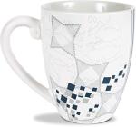 Pavilion - Retirement - Abstract Square Patterned Gray Interior 20 oz Coffee Cup Mug