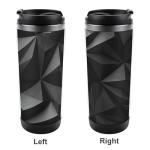BTCOWZRV Black Geometric Coffee Tumbler for Travel, Vacuum Insulated Tumbler for Outdoor, Stainless Steel Tea Cup with Lid for Office, Multifunctional Water Mug for Fitness