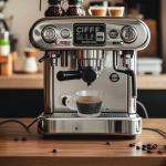 GURUDAR Glass Espresso Shot Cups with Saucers Set of 6, Clear Small Demitasse Cup with Stainless Steel Spoons, Dishwasher Safe Coffee Mugs for Tea Hot Chocolate Cappuccino, 5OZ/150ML, Raindrop