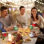 Sawysine Christmas Coffee Mugs Set of 6, 12 oz Ceramic Mug Gift Holiday Hot Cocoa for Family Mom Woman Friend Farmhouse (Classic Style)