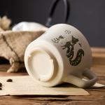 Swuut 12 oz Vintage Ceramic Coffee Mug Set of 4 - Handmade Stoneware Pottery Countryside Farmhouse Fall Autumn Tea Mugs with Big Handle for Latte,Cocoa,Dishwasher & Microwave Safe Cups (Animals)