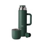 Simple Modern 36oz Insulated Hot Beverage Bottle with 2 Mugs | Travel Coffee Thermos for Hot Drinks | Twist and Pour Top | Commute, Travel, and Picnic Friendly | Roam Collection | Forest