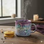 Silver Buffalo Disney Nightmare Before Christmas Jack Skellington Mystic Opulence Reactive Glaze Ceramic Camper Mug, 20 Ounces