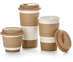 Nucookery Ceramic Travel Coffee Mug Set, Coffee Tumbler with Silicone Lid and Non-Slip Sleeve, Unique To Go Mug, Gifts for Women & Men, Microwave Safe Cappuccino, Tea, Latte, Iced-Coffee Cups, White