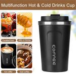 RNGODO Coffee Mug 12oz - Insulated Travel Mug Spill Proof with Leakproof Lid Vacuum Stainless Steel Travel Coffee Mug Water Tumbler to GO, Reusable Coffee Cup for Men and Women for Hot & Cold Drinks