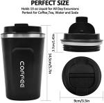RNGODO Coffee Mug 12oz - Insulated Travel Mug Spill Proof with Leakproof Lid Vacuum Stainless Steel Travel Coffee Mug Water Tumbler to GO, Reusable Coffee Cup for Men and Women for Hot & Cold Drinks
