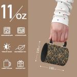 BUJSP William Morris Raccoon Floral Mug,Raccoon Gifts for Women Men，Dark Floral Botanical Animal Coffee Cups Ceramic,Animal Coffee Tea Mug 11oz