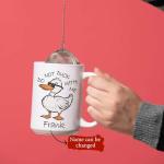 Customized Funny Animal Themed Coffee Mugs, Do Not Duck With Me Tea Cup, Personalized Choose Name Lovely Duck With Glasses Mugs, Humorous Duck Inspiration Mugs Present, Ceramic Cup