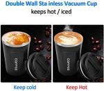 RNGODO Coffee Mug 12oz - Insulated Travel Mug Spill Proof with Leakproof Lid Vacuum Stainless Steel Travel Coffee Mug Water Tumbler to GO, Reusable Coffee Cup for Men and Women for Hot & Cold Drinks