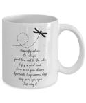 Dragonfly Gifts for Women Coffee Mug Summer Advice Inspirational Tea Cup for Relaxation Dreams