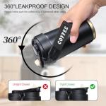 FrutPunch Insulated Travel Coffee Thermo, 316 Stainless Steel Coffee Tumbler with Lid, Double Wall Vacuum Insulated Travel Coffee Mug, Keeps Drinks Hot or Cold, Lightweight and Portable,15OZ