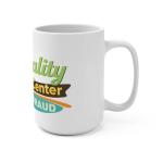 Donkey Tees Quality Learing Center - 1800 FRAUD - funny pop culture humor coffee tea 15oz ceramic mug