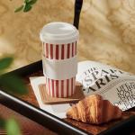 Millie 12oz Ceramic Tumbler - Stylish Travel Coffee cup with Lid, Microwave & Dishwasher Safe - Ceramic Travel Mug with Lid - Unique Gift Idea for Women & Men Who Love Coffee on the Go