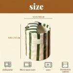 LQKQYHCTA 10 Oz Retro Half Lid Striped Ceramic Coffee Mug, Heat-Resistant Non-Slip, Hand-Painted Striped for Home Kitchen Dining, Valentine’s Day & Holiday Gift for Coffee Lovers (Black)