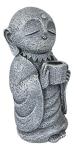 Ebros Gift Feng Shui Zen Japanese Jizo Monk Drinking Out of Tea Cup Figurine 5" Tall Talisman of Protection Ksitigarbha Bodhisattva Buddha Ojizo Sama Collectible Sculpture