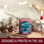 ATSAKA Dolphin Love Ocean Art Coffee Mug, Romantic Sea Animal Mug, Valentine’s Day Couple Gift Theme, Heart Cave Underwater Design, 11oz Ceramic Mug with Colored Handle for Daily Coffee & Tea Use