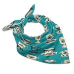 Retro Tea Cup Silk Scarf Womens Silk Scarf Square Bandana Neckerchief Satin Head Scarves for Hair 18"x18"