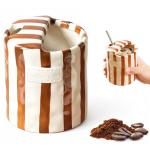 Retro Striped 10oz Ceramic Coffee Mug