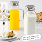Netany 2-Pack 68 oz Glass Pitcher with Lid