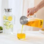 Netany 2-Pack 68 oz Glass Pitcher with Lid